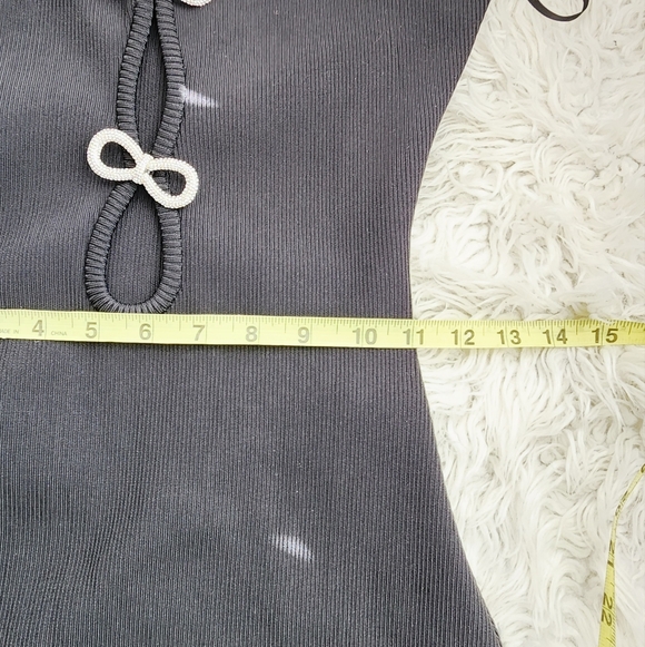 MACH & MACH MINI BLACK DRESS CRYSTAL BOW APPLIQUE SIZE EXTRA SMALL - Picture 15 of 16